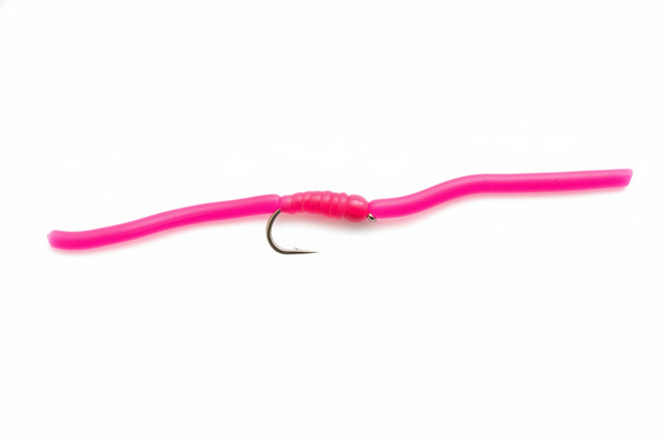 Neon Pink Squirmy Barbless