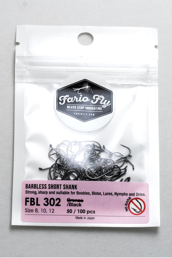 Fario FBL302 Ultimate Short Shank Barbless Bronze 100pcs